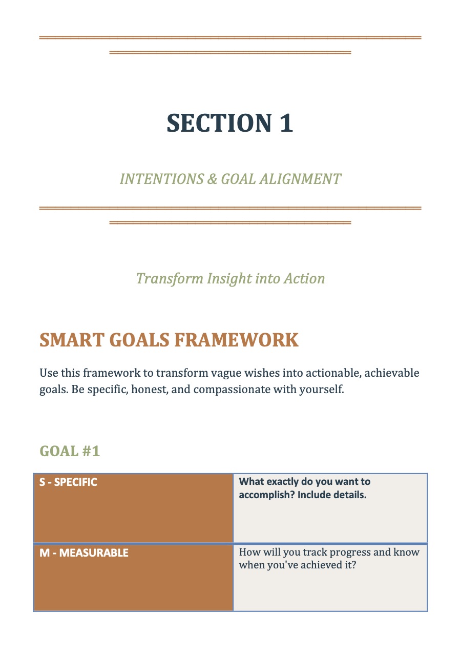 Wellness Journal section page